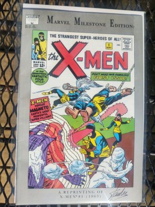 Marvel Milestone X - Men 1 Stan Lee Signed Ltd Comic 1991 Vintage