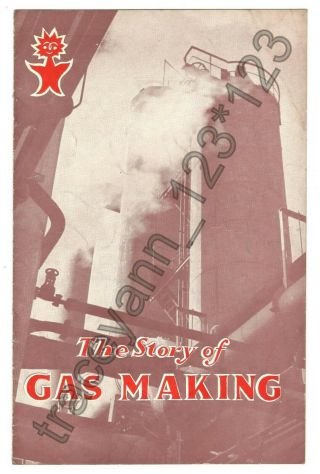 Vintage Gas Council Leaflet The Story Of Gas Making Mr Therm Plan