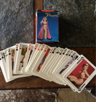 Vintage Playing Cards Playgirl Nude Complete Deck W/box
