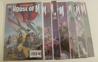 The House Of M Set 1 2 4 5 6 7 8 Marvel 2005 Wandavision X - Men Scarlet Witch Nm