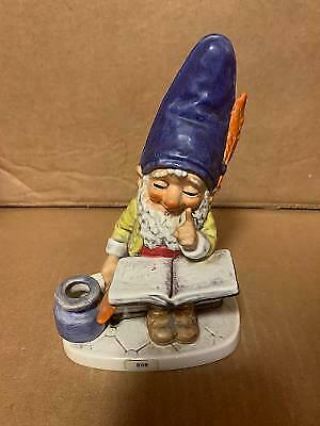 Vintage 1970 Goebel W.  Germany Co - Boy Gnome " Bob The Bookworm " Well 510 7 " Tall