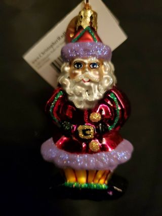 Radko Little Gem Ginger Snap Santa Ornament With Tag And Box