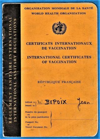 Carnet Vaccination Certificate Chad Tchad Aef Africa 1954 Yellow Fever Smallpox