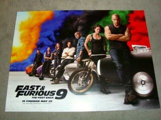 Fast And Furious 9 The Fast Saga Uk Quad Movie Poster May 22