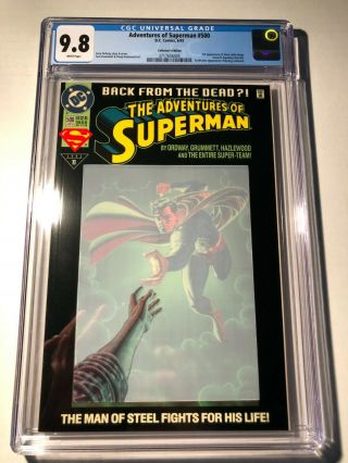 Adventures Of Superman 500 (6/93) Cgc Comic Book 9.  8 Nm/m Collector 
