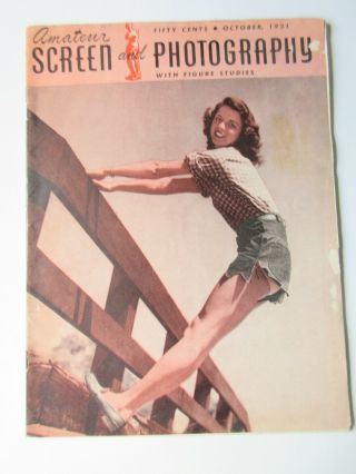 Amateur Screen And Photography With Figure Studies October 1951 Pin Up & Nudes