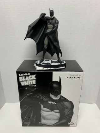 Dc Direct Comics Batman Black White Statue Alex Ross Limited Ed 5145/6000 Cib