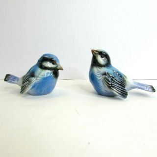 Vintage GOEBEL Blue Birds Figurines West Germany Porcelain Set of 2 CV 72 74 3