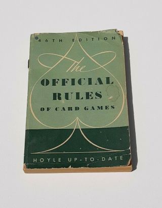 46th Edition The Official Rules Of Card Games Hoyle Up - To - Date Paperback Vintage