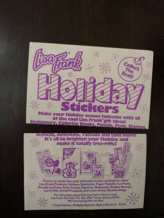 Vintage Lisa Frank Christmas Ballerina Bunnies Stickers 2 Count 1/2 Sheets 2