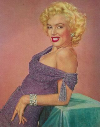 1953 Pin Up Girl Lithograph Young Sexy Marilyn Monroe 382