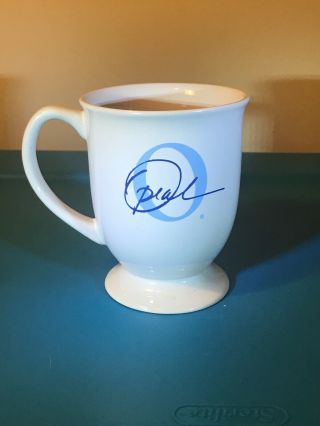 Vintage Oprah Winfrey Show Coffee Tea Mug Ceramic M Ware Fluted Footed - Rare