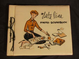 Vintage Late 1950s Early 1960s Date Line Photo Scrapbook Empty Pages