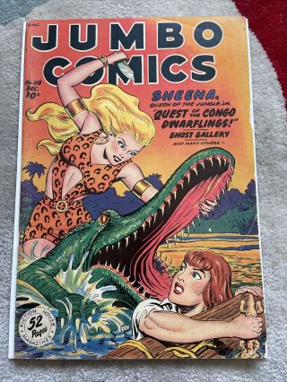 1948 Golden Age Comic Jumbo Comics 118 Sheena Queen Of The Jungle Great Cover
