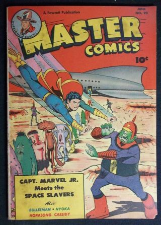 Master Comics 92 Vg 4.  5 1st App.  Ergo,  Alien Slave Trader Cover June 1948