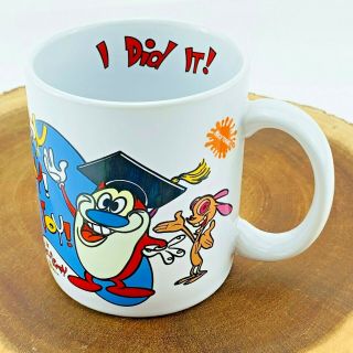 Vintage 1992 Ren And Stimpy Show Graduation Mug | Dakin Coffee Cup