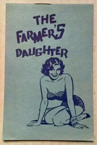 Vintage 1950’s? The Farmer’s Daughter Risque Cartoon Humor Mini Booklet