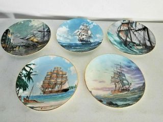 5 Royal Doulton Collectors International Plates By John Stobart 1 - 6 Missing 4