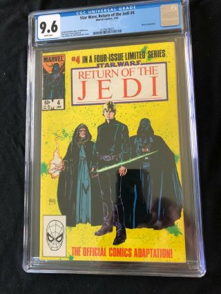 Star Wars Return Of The Jedi 4 Cgc 9.  6 White Pages Luke,  Vader,  Palpatine Cover