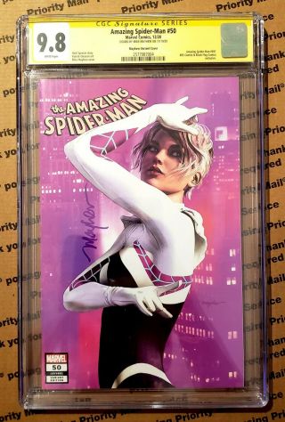Spider - Man 50 - Cgc 9.  8 Ss - Mike Mayhew Variant & Signed