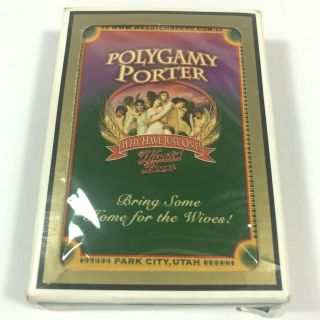Polygamy Porter Playing Cards Beer Breweriana Wasatch Park City Utah Gemaco