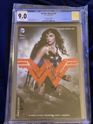 Wonder Woman 50 Gal Gadot Comic Cgc 9.  0 Convention Edition Htf