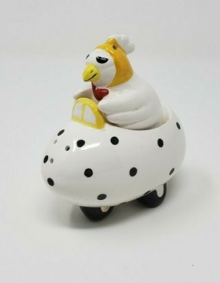 Vintage Chicken Racer Salt & Pepper Shakers 90’s Collectible Clay Art Ceramic