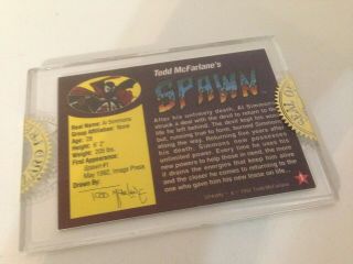 Diamond Comics Wizard Todd McFarlane Gold Spawn Card Near 1992 US SHIP 2