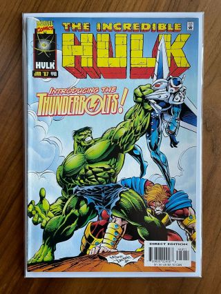 Incredible Hulk 449 1st Print Marvel 1997 Appearance Of Thunderbolts