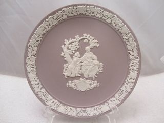 Wedgwood Jasperware Lilac Valentines Day Plate 1982