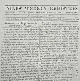 Gov.  Clark Assassination Attempt Prairie Du Chien - Stonington 1814 Newspaper