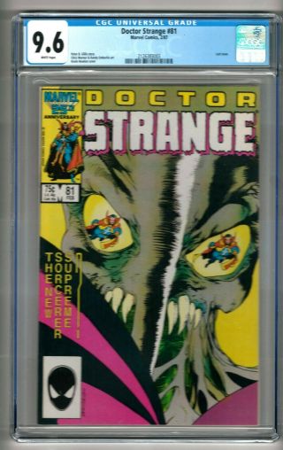 Doctor Strange 81 (1987) Cgc 9.  6 White Pages Gillis - Emberlin " Last " Issue