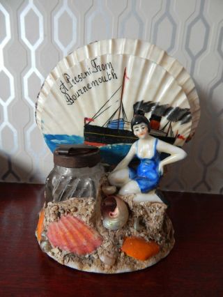 Deco Bathing Beauty Shell Display Stand With Ink / Perfume Bottle Bournemouth