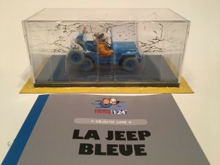 Tintin 1/24 Voiture Car La Jeep Bleue No4 Moulinsart Livret Objectif Lune