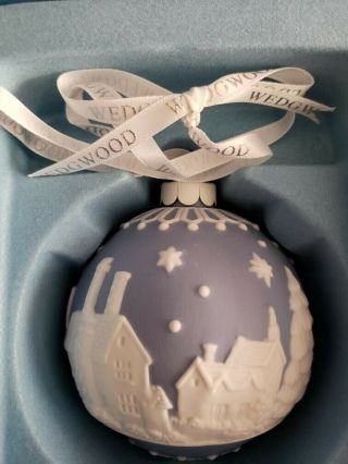 Wedgewood Blue & White Ball Christmas Ornament