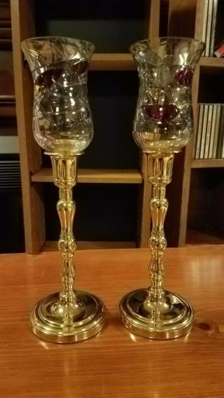 Set Of 2 Partylite Mosaic Calypso Candle Holders Votive Stained Glass