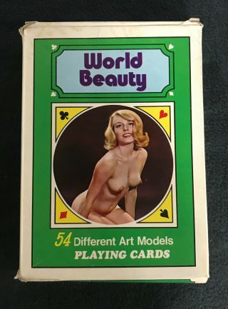 Vintage World Beauty Playing Cards - Jumbo Size (5x7 Inches)
