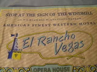 Vintage El Rancho Vegas Terrace Room Menu El Rancho Las Vegas Nevada