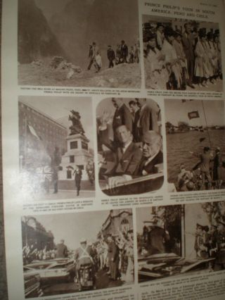 Photo Article Prince Philip In Peru And Chile 1962 Ref Ax