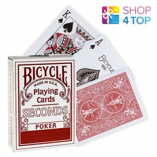 Bicycle Seconds Playing Poker Cards Last Stock Deck Standard Index Red Usa