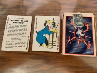 Fifty - Two Art Studies Novelty Nude Playing Cards 1950s Vintage With Irs Stamp