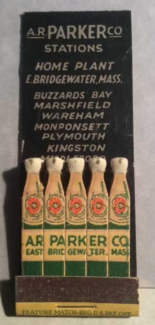 A.  R.  Parker Milk & Dairy Products Feature Matchbook With Milk Bottles