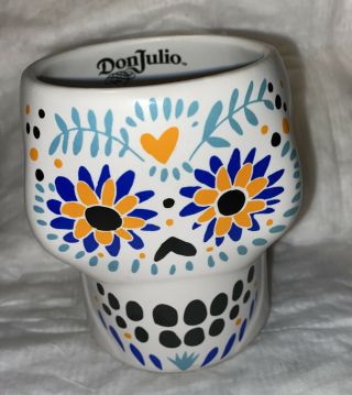 Don Julio Day Of The Dead Ceramic Sugar Skull Mug / Cup Claudio Limon Design