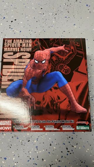 Marvel Now Artfx,  Spider - Man 1/10 Scale Statue By Kotobukiya Unopend