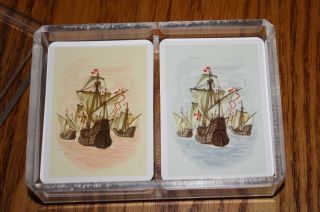 Vintage 1960 Historical Playing Cards America 