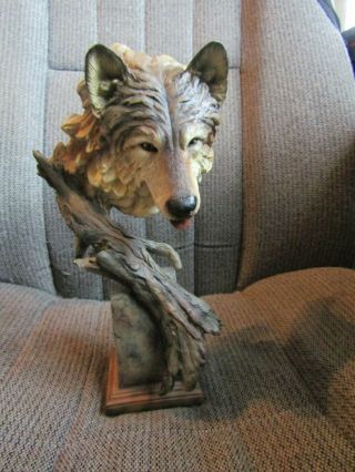 Mill Creek Studios " Survivor " Wolf Sculpture By Stephen Herrero Retired