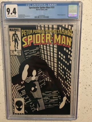 Spectacular Spider - Man 101 Cgc 9.  4 Nm Classic John Byrne Cover Early Black Suit