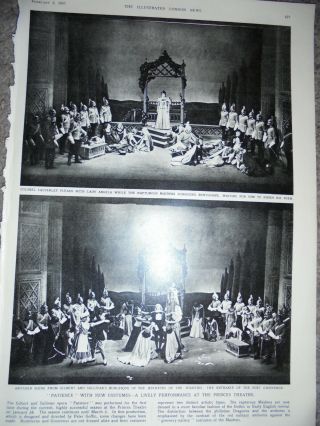 Photo Article Gilbert & Sullivan Opera Patience At Princess Theatre 1957 Ref Aj