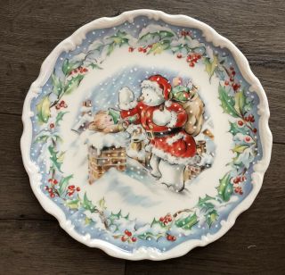 Royal Doulton Santa Snowman 8.  5 " Plate The Snowman 