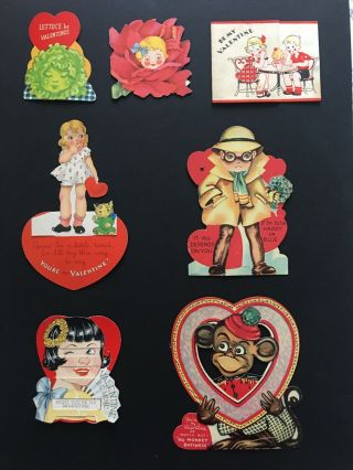 Vintage Valentine Cards Pop Up & Mechanical 1930 